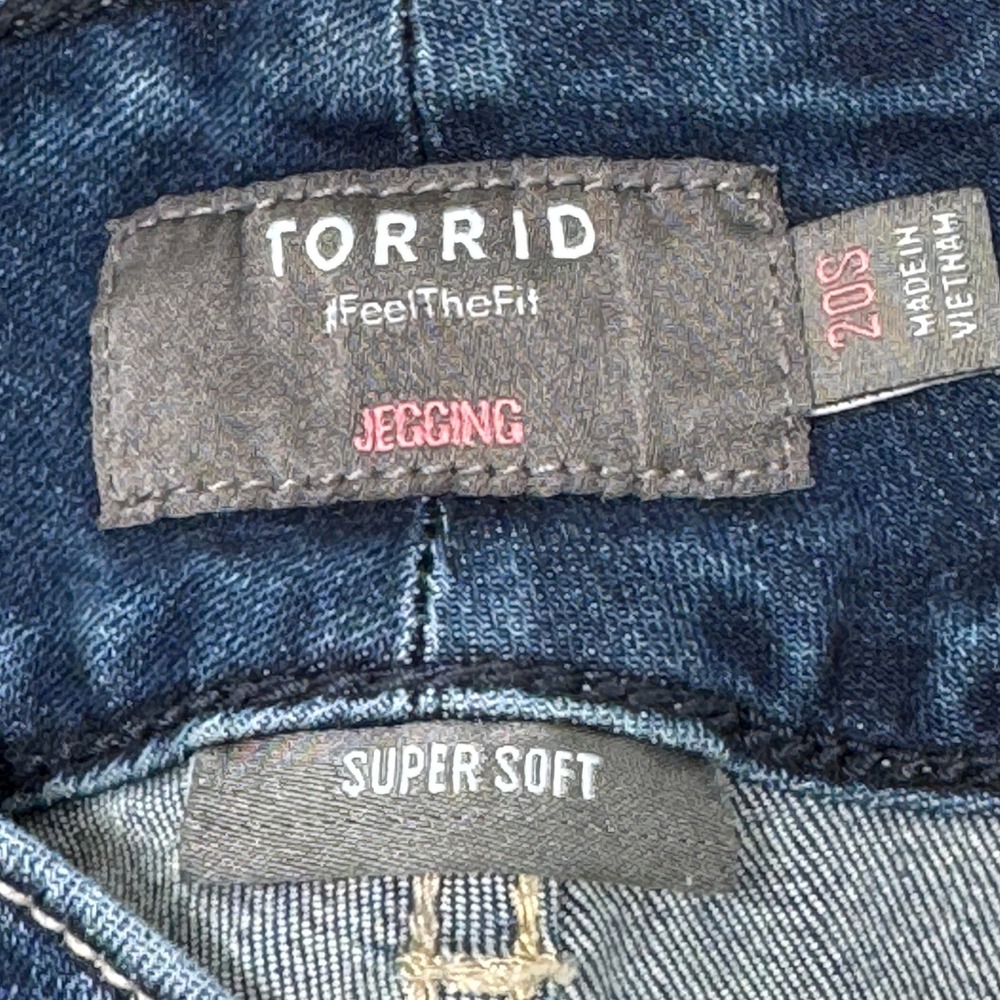 Torrid Jegging Womens 20S Dark Wash Super Soft High Rise Button Skinny Jean - Picture 10 of 13